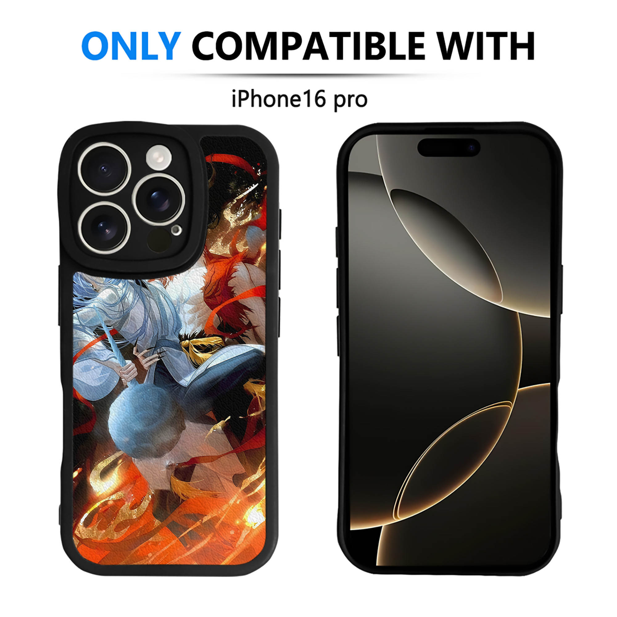 （画像用） Ne Zha 2 ナタ 魔童の大暴れ 【iPhone 16シリーズ対応】シリコンスマホケース（レザー調） 材質：シリコン